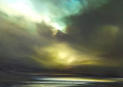 Bringing The Light 60cm x 60cm oil on wood - £950 +vat